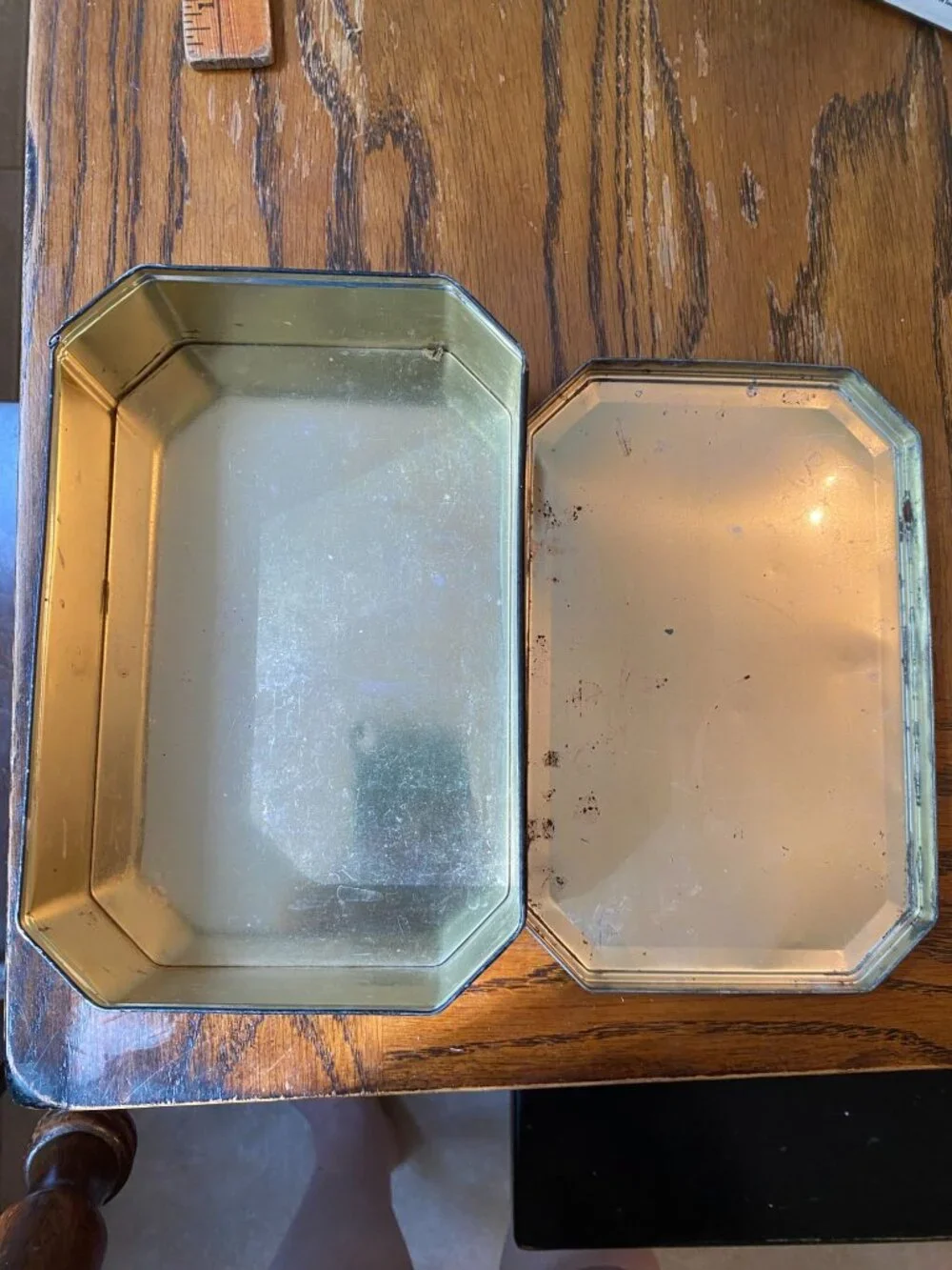 Vintage Storage Tin Dark Fruit-Themed Keller Charles Tin Box By Jamie Gardner Re